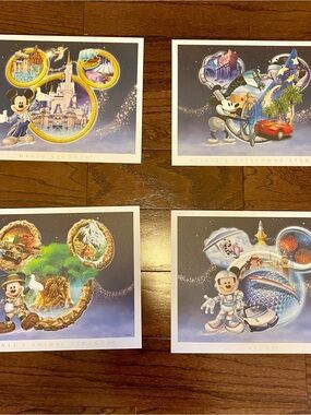 Disney Mickey Park Art Prints, Set of 4
